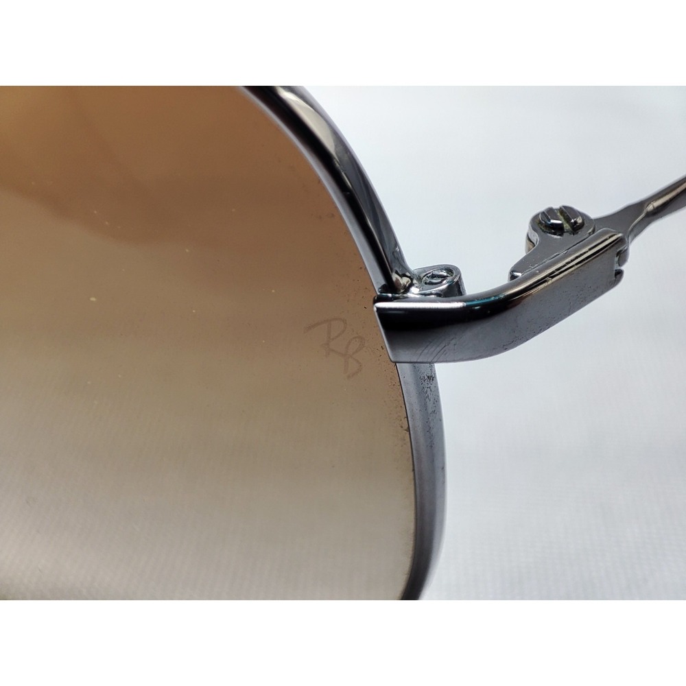 Ray-Ban RB3267 004/13 Silver Aviator Sunglasses Brown Gradient 64mm - Picture 10 of 13